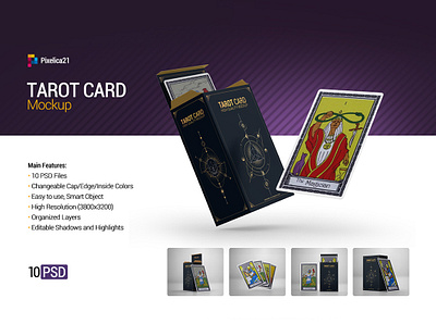 Tarot Card Mockup 3d advertising branding card casino clipping deck diamond diamonds display flush gamble game hearts house joker kind mockup pair pairs