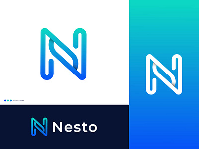 Nesto / N Logo abstract app logo best logo designer in dribbble brand identity icon lettermark logo logo design logo designer logo designs logodesign logotype modern monogram n n letter n letter mark nlogo ready made logo vector