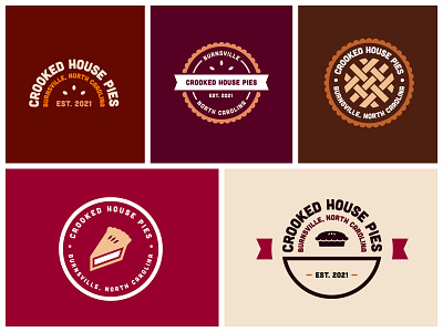 Logo Concepts: Crooked House Pies branding design logo vector