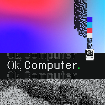 Ok, Computer. art bitmap digital future gradient imagemaking pixel retro vector