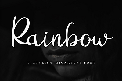 Rainbow calligraphy design font design fonts handmade handwritten illustration logo modern modern design script typography