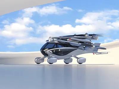 Aska flying car 3D simulation 3d aircraft animation brand design c4d car clouds drone electric flying car future illustration interior machine mobility round simulation suv vehicle