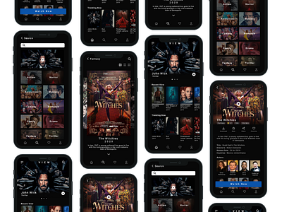 VIEW - Movie Mobile App UI/UX Design app design dribbble best shot dribbble invitation dribbble invite movie app ui ux uxui design