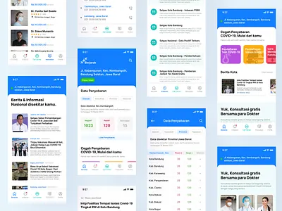 Berjarak - COVID 19 Tracking app app design application colourful design figma flat minimalist mobile shoot simple ui ui ux ui ux design uiux ux