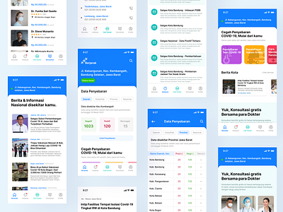 Berjarak - COVID 19 Tracking app app design application colourful design figma flat minimalist mobile shoot simple ui ui ux ui ux design uiux ux