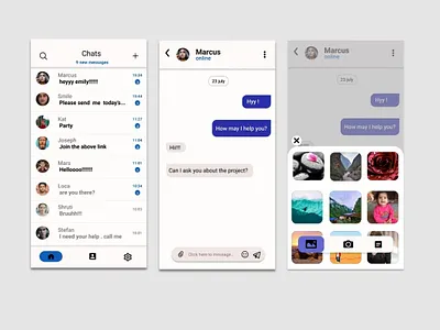 Chat Application ui uidesign