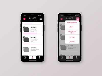 iPhone 11 UI - Menus & File Upload app app design design design student student ui ui ux ui design ui designer uiux ux ux design ux designer