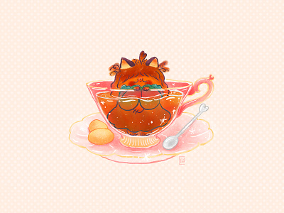 Elle Tea cute digital painting doodle illustration kawaii