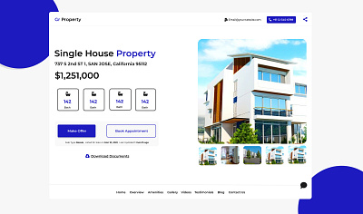 Property template dashboard design figmadesign interface landing property template in html property template in html template design ux design uxdesign uxuistar xd design