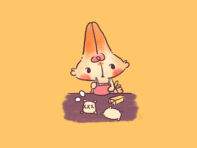 Baking Time bunny character art character concept character design character development cute digital painting doodle illustration kawaii oc original character picture book