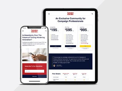 Campaigns & Elections :: Web Redesign design exclusive identity mobile newsletter signup plan details politics responsive ui web web design