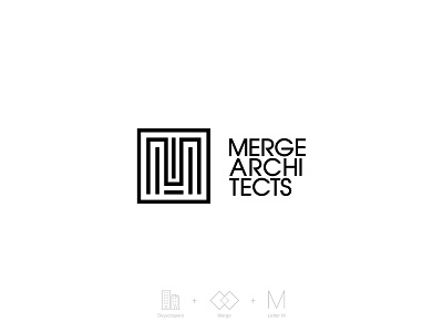 Merge architects logo architect logo architecture logo branding clever logo creative logo logo logo design logo inspiration m logo mark