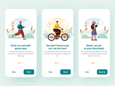 Onboarding Screens 2021 trend app clean design flat screens ui ux website