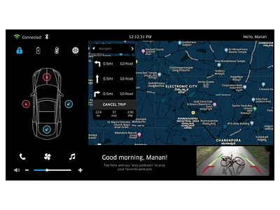 Infotainment System Design - Car Lock/Unlock (Part 1/7) adobe xd design illustraion infotainment invision ui unity3d ux