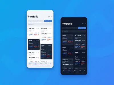 Financial Portfolio Mobile App app dark mode digital product digital product design interaction design mobile app mobile app design mobile design mobile ui ui ui ux uidesign ux