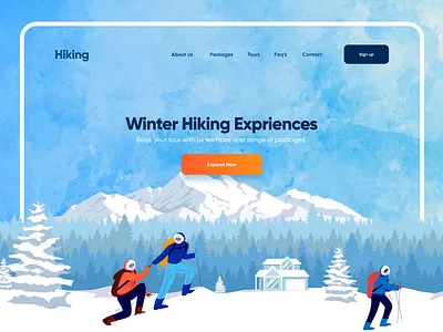 Tours Landing page design app design creative design designer flat graphic design illustration illustrator landing landing page minimal mobile ui product product design web web design website