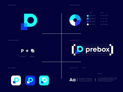 Prebox App Logo Branding Design abstract art abstract logo abstract p logo app logo branding brand identity branding design business logo colorful logo gradient logo logo design logo identity design modern lettering modern logo modern logo p modern p logo p modern logo professional logo