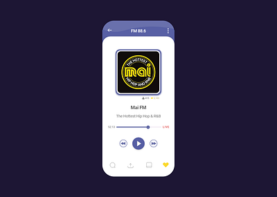 Mobile Radio Concept | UI UX app design application design design interaction minimal product design ui ui design uiux ux