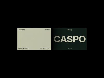 Minimalist business card design for Caspo law firm. brand identity branding business card corporate identity graphic design visual identity