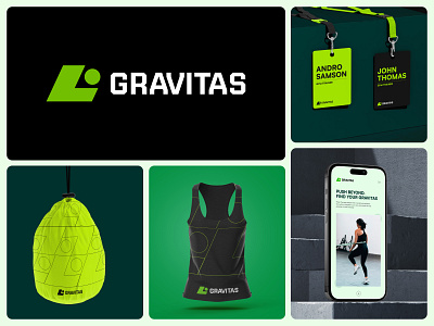 Gravitas - Fitness Branding & Visual Identity abstract logo brand guidelines brand identity brand manual brand style guide branding business logo fitness logo graphic design gym gym logo logo logo design logo designer meditation logo minimalist logo modern logo unique logo visual identity yoga logo