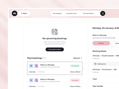 LPG – Beauty Services Booking Website. about ai app artificial artificial intelligence beauty booking chat chat gpt gpt icons intelligence landing lpg pastel privacy policy salons services web website
