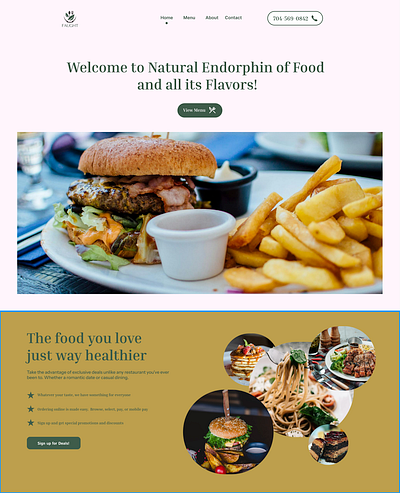 Faught Restaurant restaurant design ui ui design web design