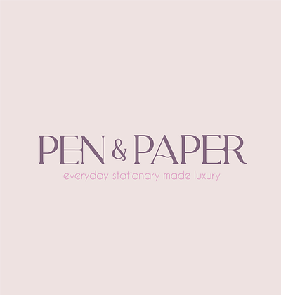 Pen & Paper: Luxury Stationary Brand Identity brand identity branding graphic design illustration logo design luxury design luxury startup marketing stationary vector logo