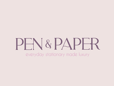 Pen & Paper: Luxury Stationary Brand Identity brand identity branding graphic design illustration logo design luxury design luxury startup marketing stationary vector logo