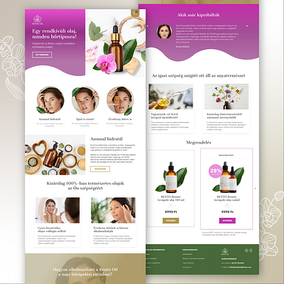 Bento Beauty Oil Landing Page adobe xd beauty landing landingpage sales page ui uidesign uiinspirations webdesign