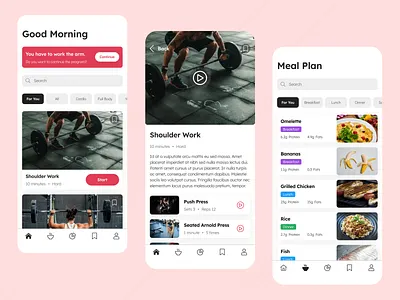 Fitness App app clean design colorful component design dribbble best shot figma minimal mobile popular popular shot ui ui design user experience user interface design ux