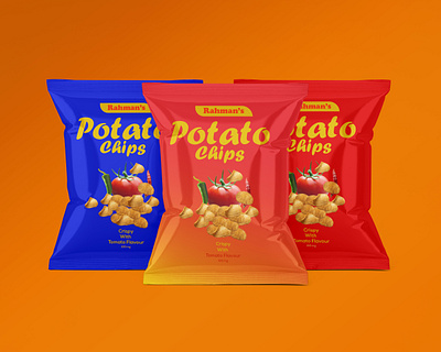 Chips Packet branding chips packet chips packet design design illustration packaging packaging design print template