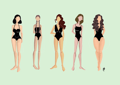 General Basic body type-unbasic-Part I 2d character adobephotoshop character design digital illustration digitalart doodle doodleart illustration sketch