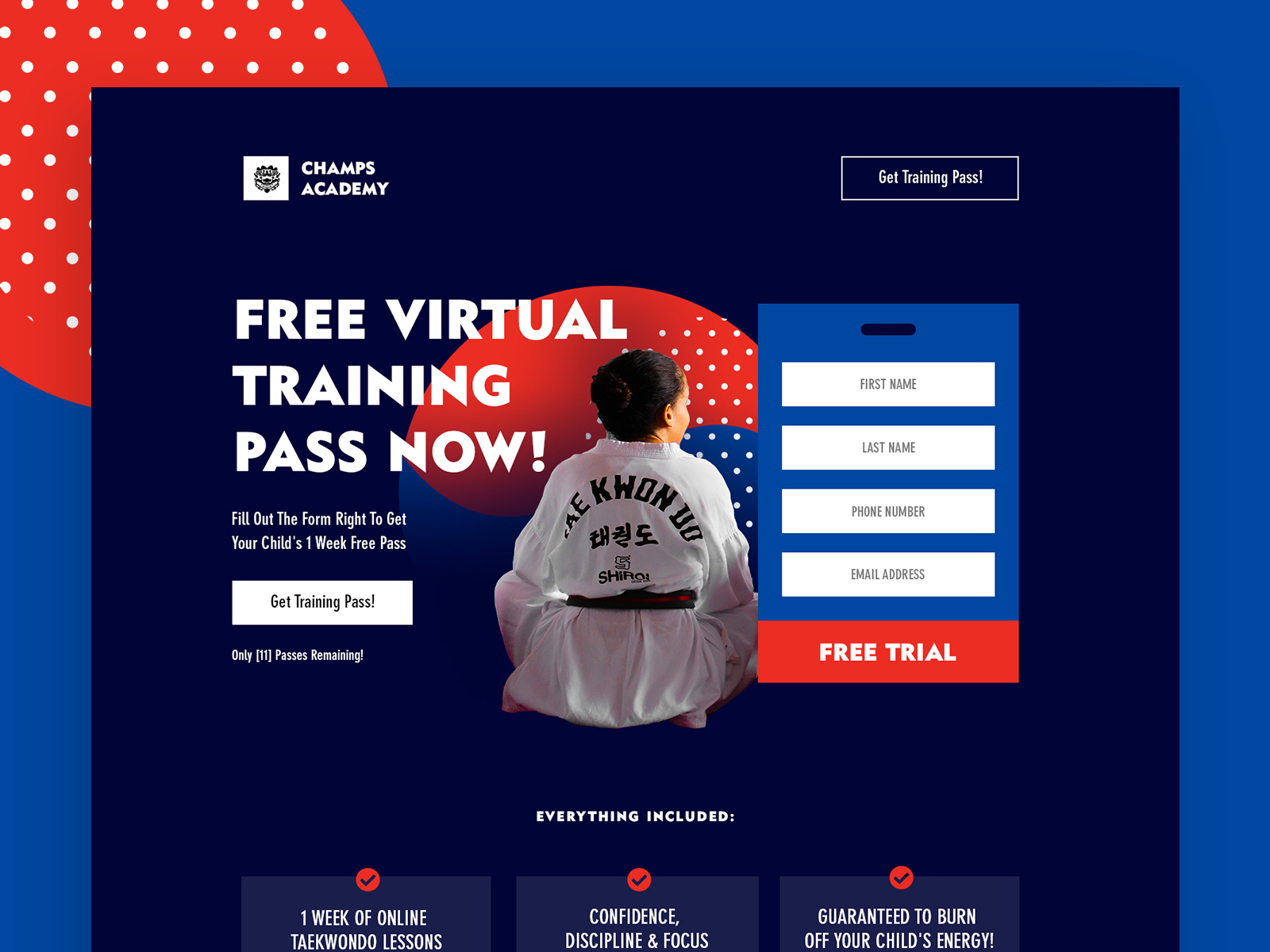 Example of High Converting Landing Page Design