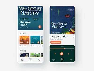 audiobook. app app design audiobook bookapp clean design minimal ui uiux ux web