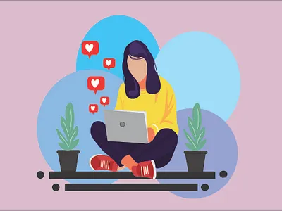 working girl illustration art illustrations illustrator