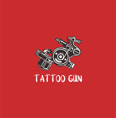 Direct TATTOO GUN app art character clean design graphic design icon illustrator logo vector