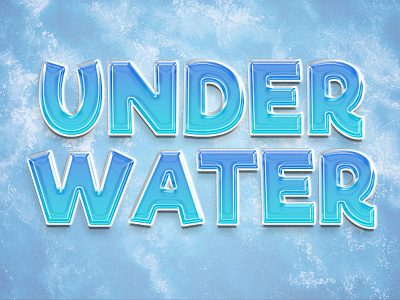 Under Water Text Effect Template 3d blue bold character effect font font effect font style letter ocean psd sea style text text effect text style typeset typo underwater water