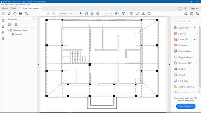 Column and Frame Structure Building 2d drawing column floorplan frame plan