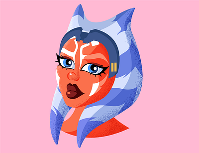 Ahsoka Tano - Star Wars ahsoka tano design flat future girl girl character illustration star wars star wars art star wars day vector web