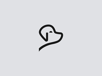 Dog Logo brand dog line logo mark