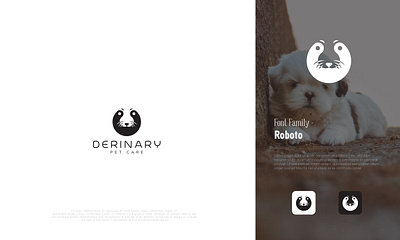 DERINARY PET CARE 3d animal animation black branding care cat design flat graphic design illustration logo logo design minimal minimalist logo motion graphics pet ui unique white