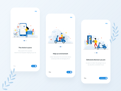 Online Supermarket Intro app bycicle delivery design illustration illustrator intro intro screen login market shop shopping shopping app shopping cart sketch splash supermarket ui ui design uidesign