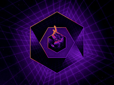 LOST IN THE HYPERGRAPH astronaut collage crypto cryptocurrency design graphics nasa nft space trippy