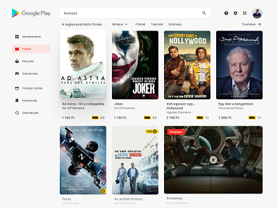 Google Play - Light Desktop | concept design google design google play google play store ui ui design user interface