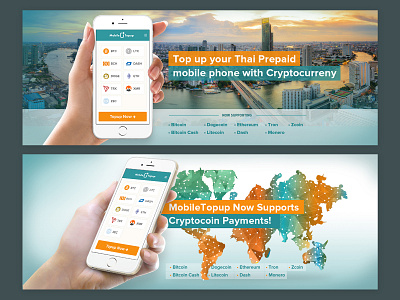 Mobiletopup Facebook Page Header brand identity brand identity design branding crypto design e commerce facebook cover facebook cover design mobile top up mobile