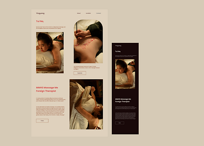 Massage parlor concept app design ui web