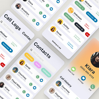 Phone-Dialer App UI Design app app design application concept concept design design figma figmadesign mockup modern design phone phone app ui uidesign uiux ux ux design xd design