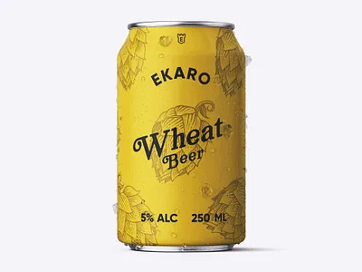 Beer Can Wheat Beer beer beer can beer label brewery creative creativity design designer graphic design label label design labeldesign modern typography