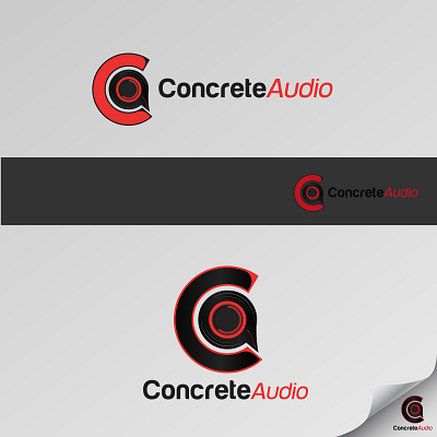 Concrete audio audio design logodesign vector