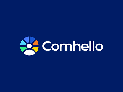 Comhello Logo abstract brainstorming branding c letter c logo c logomark colorful community connections creative fresh gennady savinov logo design geometric hello human ideastorm logo design modern people workspace